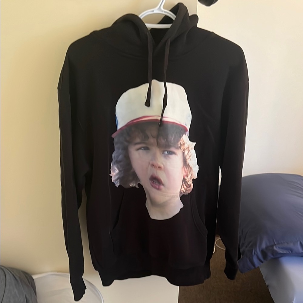 Black Hoodie with Graphic Print